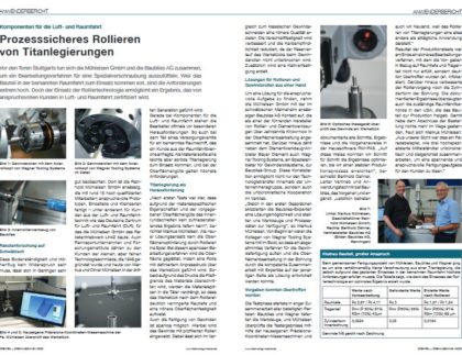 Fachartikel über den Einsatz von Baublies-Rollierwerkzeugen