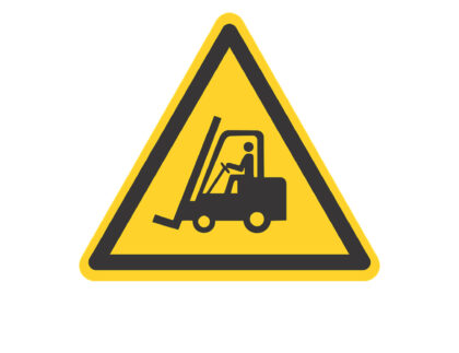 Waarschuwing voor heftruckgebruik