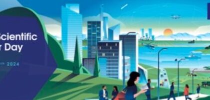 Thales evenement met moderne skyline.